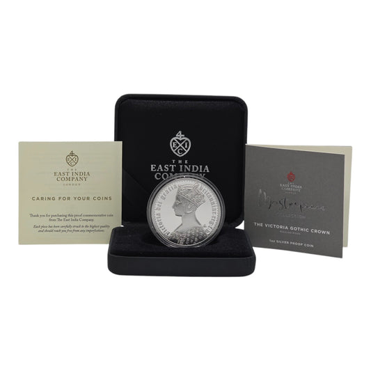 2022 £1 1oz Silver Proof Coin - Queen Victoria Gothic Crown Portrait