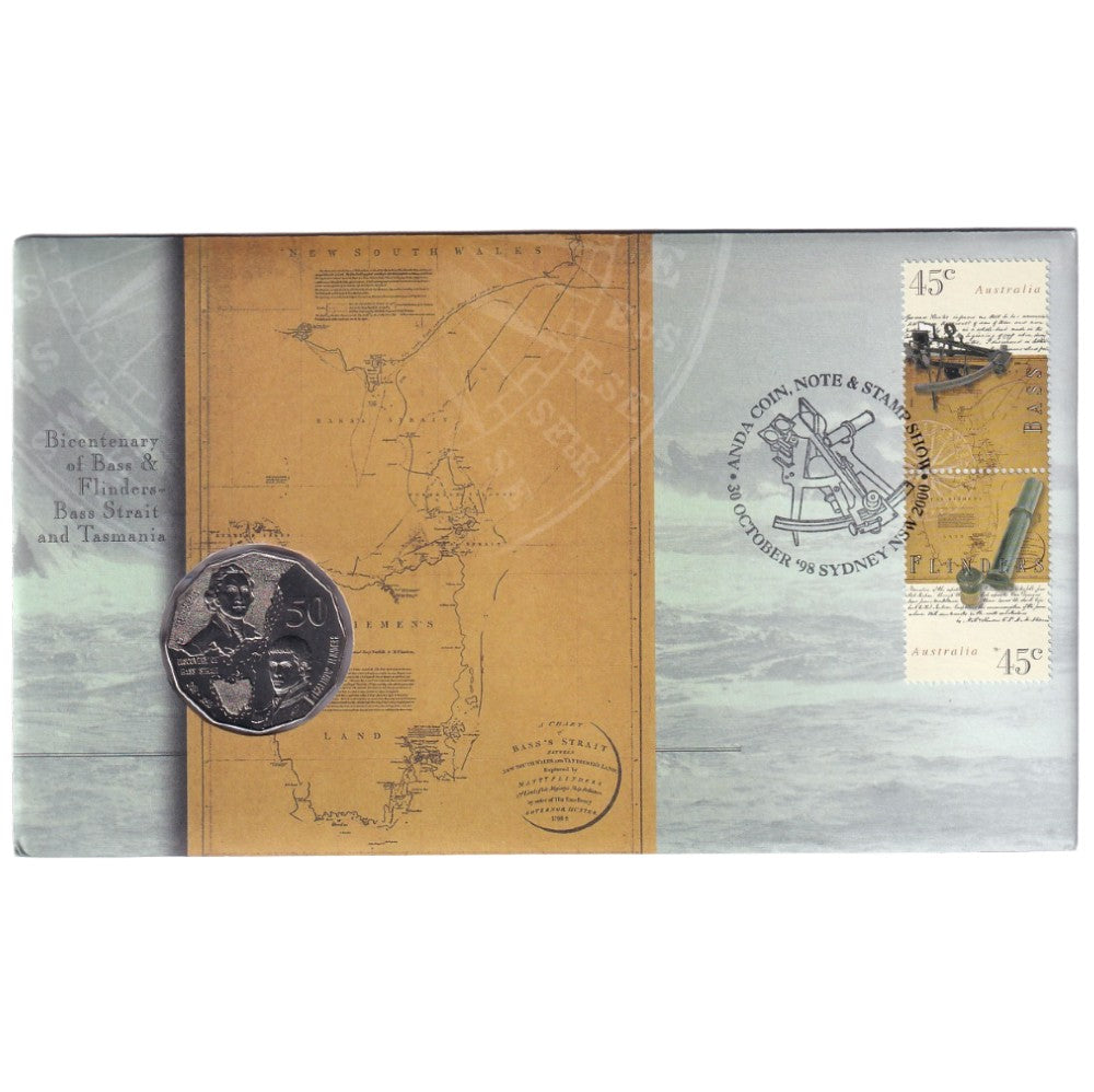 1998 Bass & Flinders ANDA Coin, Note & Stamp Show Sydney '98 PNC Complete Set (3)