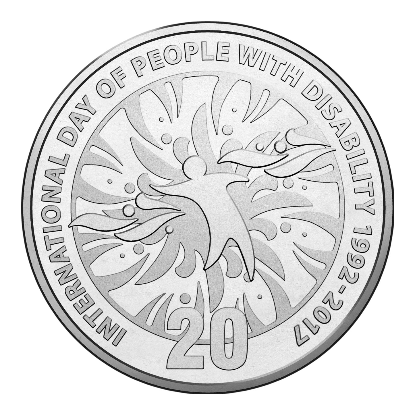 2017 20c Coin - 25th Anniversary of the International Day of People with Disability