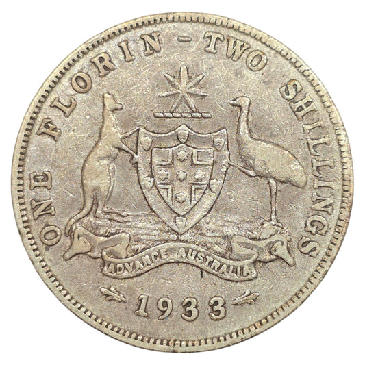 1933 Australian Florin - Very Good