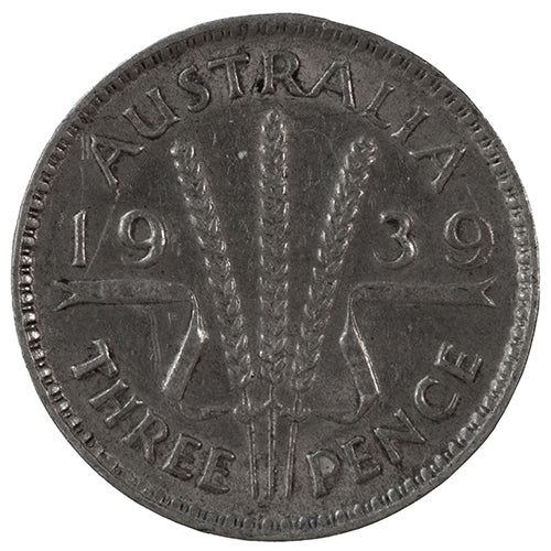 1939 Australian Threepence - Very Good