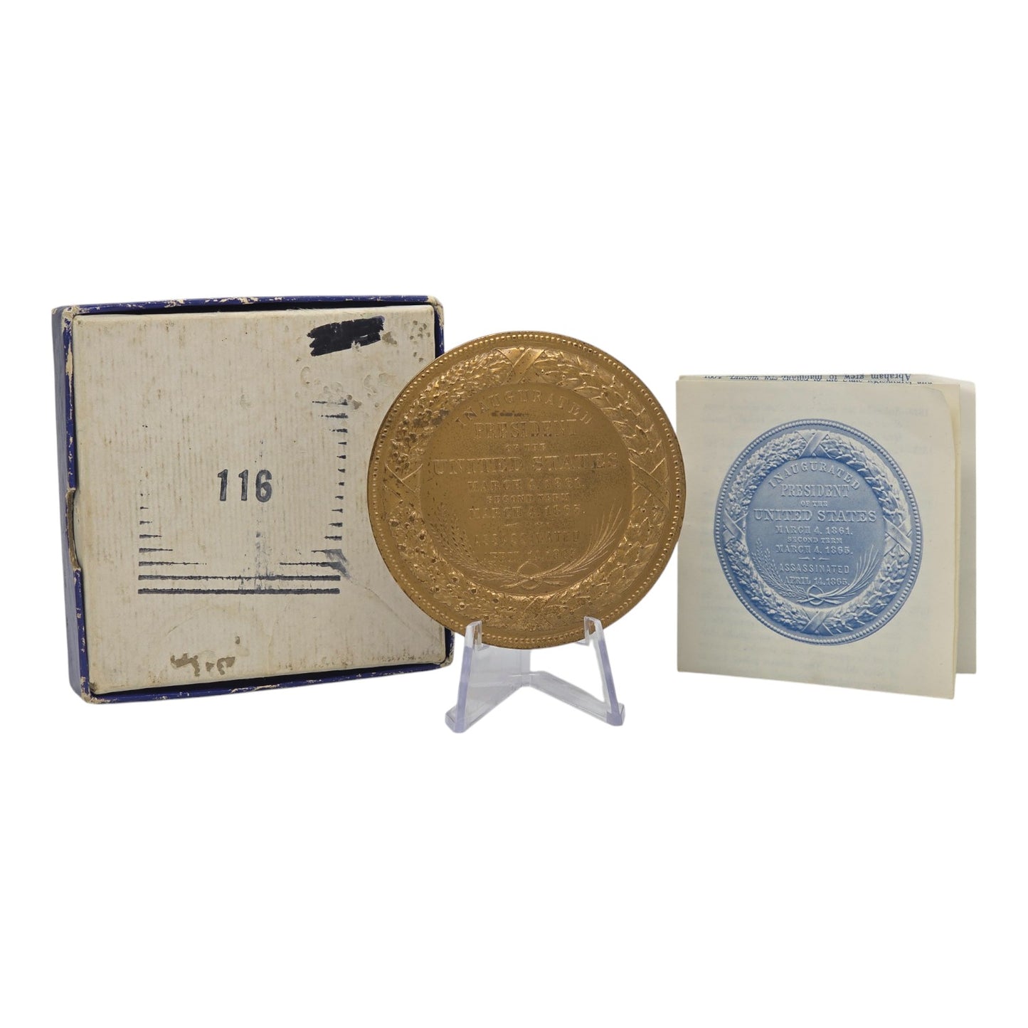U.S. Mint - Abraham Lincoln Presidential 3 Inch (7.6cm) Bronze Medal