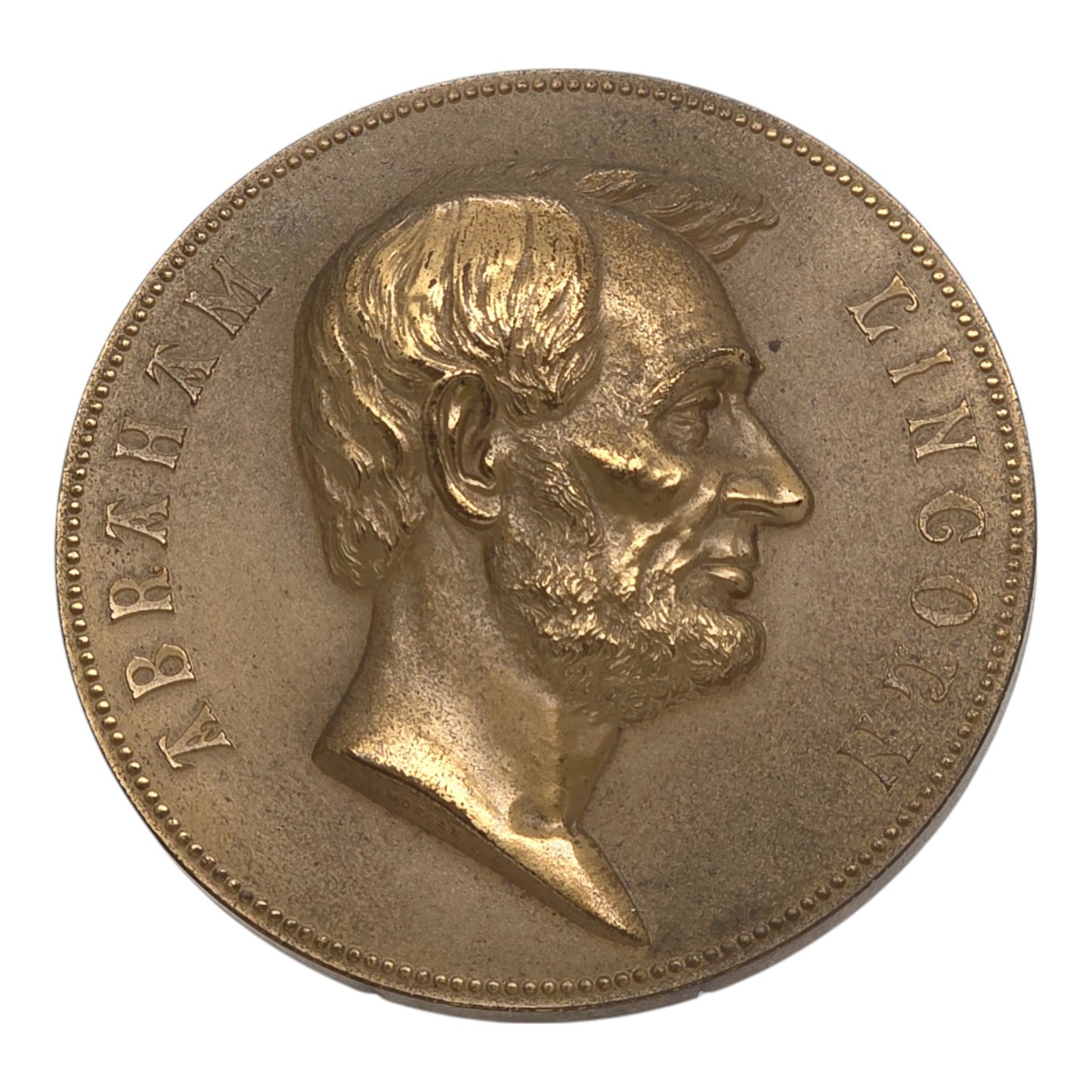U.S. Mint - Abraham Lincoln Presidential 3 Inch (7.6cm) Bronze Medal