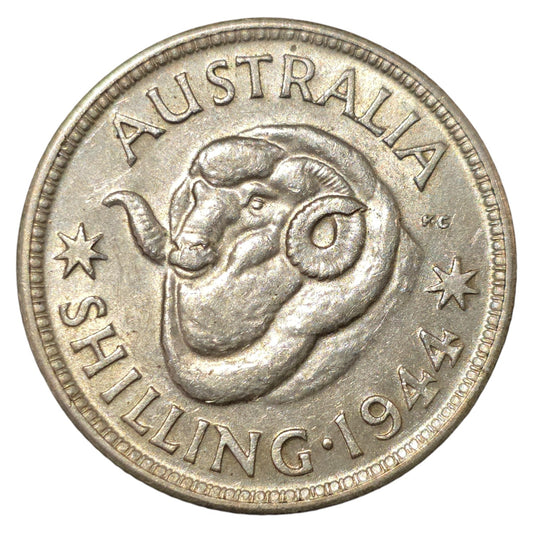 1944 (m) Australian Shilling - About Uncirculated