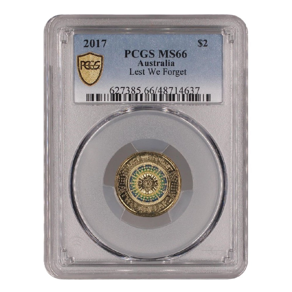 2017 $2 Coin - Lest We Forget - MS66 - #48714637