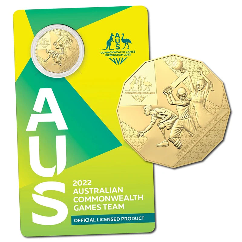 2022 Gold Plated 50c Coin - Commonwealth Games