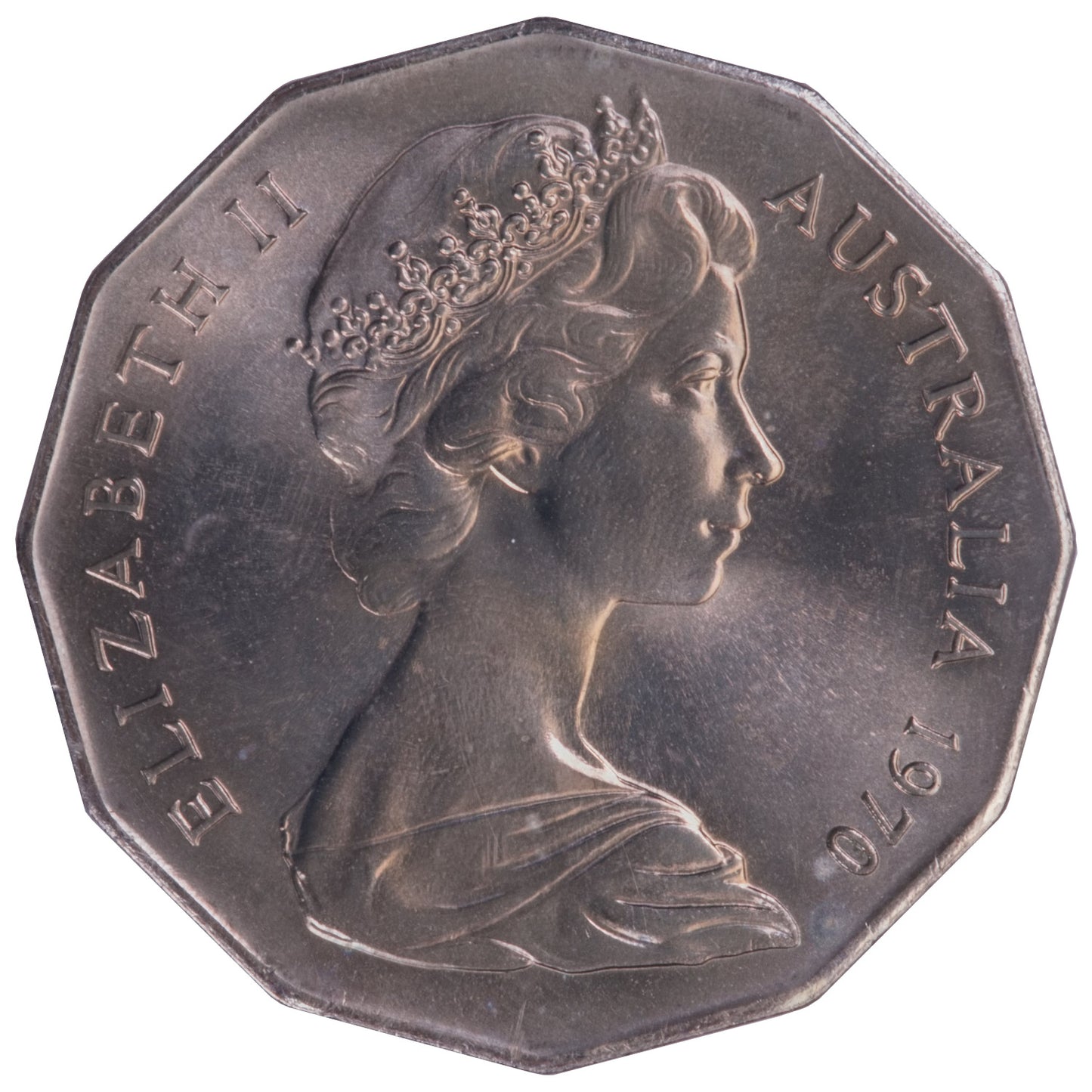 1970 50c Coin - Captain Cook's Bicentenary - Specimen Strike