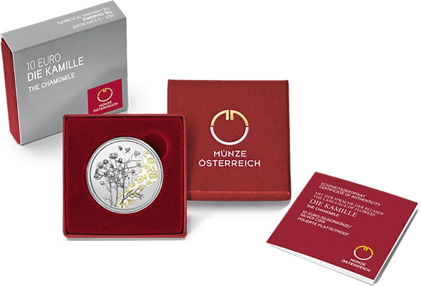 2023 1/2oz Austria The Language of Flowers Series - The Chamomile - 10 Euro Silver Proof Coin