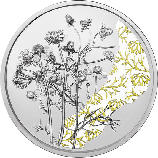 2023 1/2oz Austria The Language of Flowers Series - The Chamomile - 10 Euro Silver Proof Coin