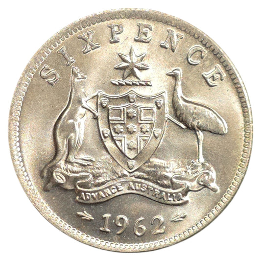 1962 Australian Sixpence - Uncirculated