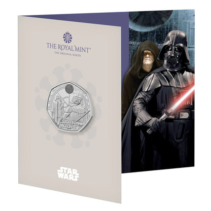 2023 Star Wars Darth Vader and Emperor Palpatine 50p Brilliant Uncirculated Coin
