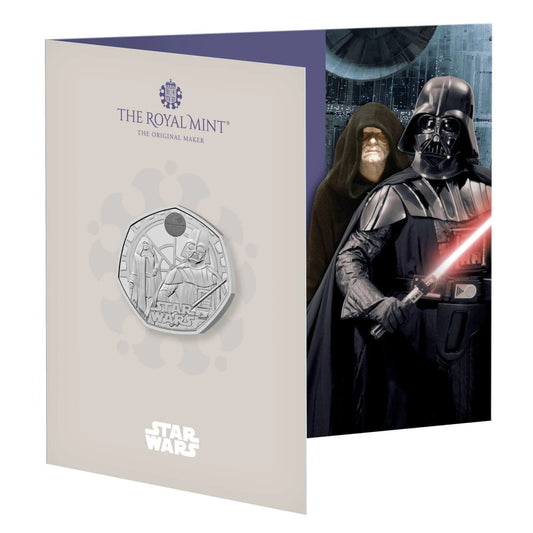 2023 Star Wars Darth Vader and Emperor Palpatine 50p Brilliant Uncirculated Coin