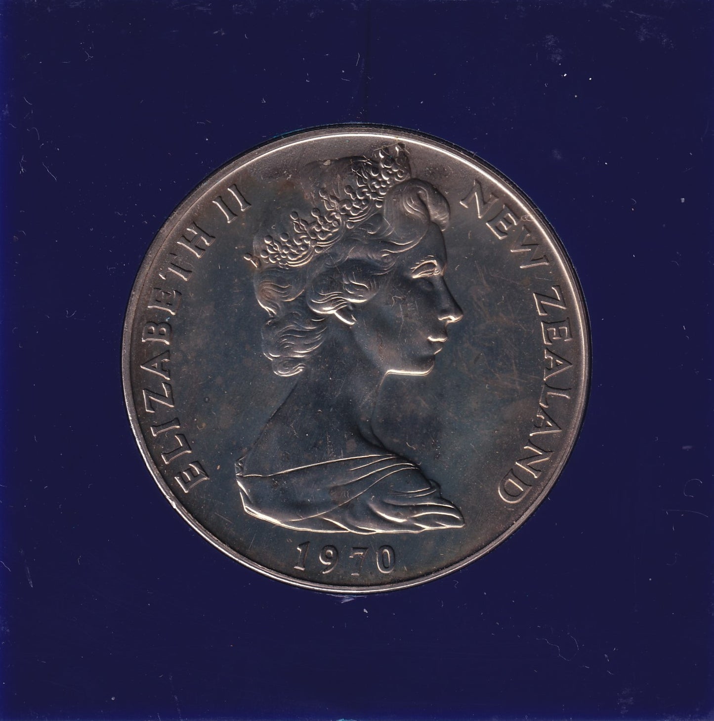 1970 New Zealand $1 Coin - Royal Visit Commemorative Dollar - In Original Case