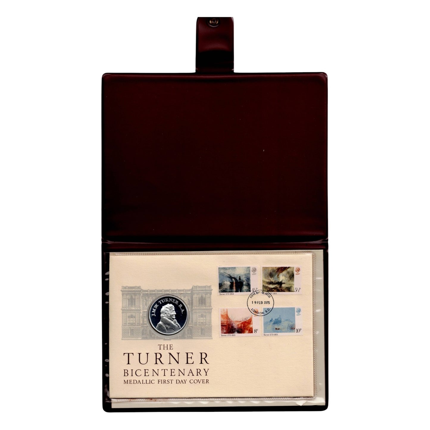 1975 Turner Bicentenary Medallic First Day Cover with Sterling Silver Medallion