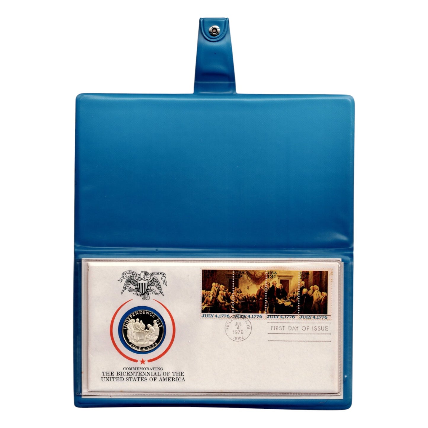 1976 United States Bicentennial First Day Cover with Sterling Silver Proof Medal