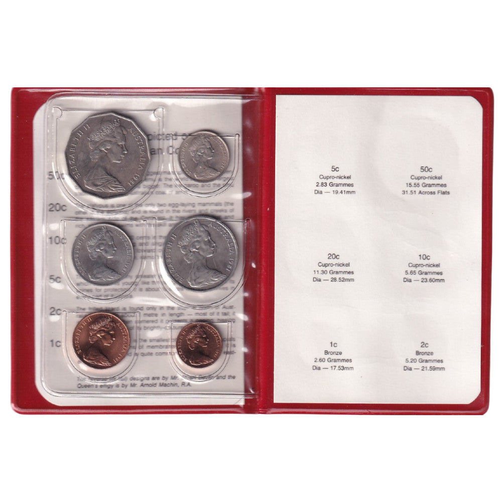 1981 Royal Australian Mint Uncirculated Set - Red Wallet