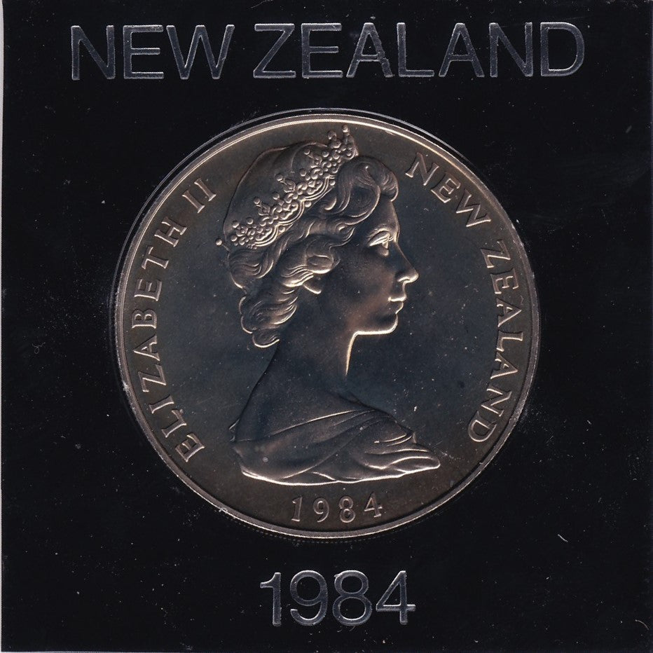 1984 New Zealand $1 Coin - Black Robin