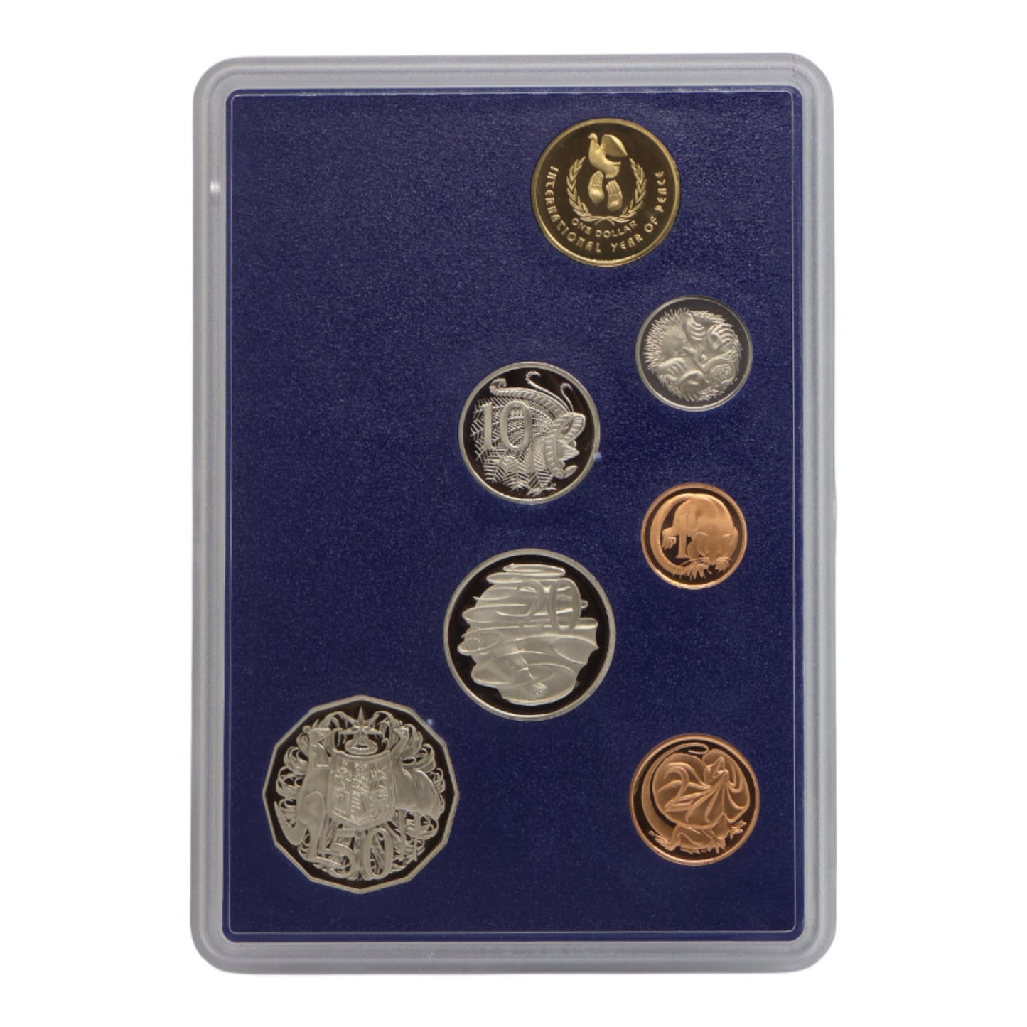 1986 Royal Australian Mint Proof Coin Set - "International Year of Peace"