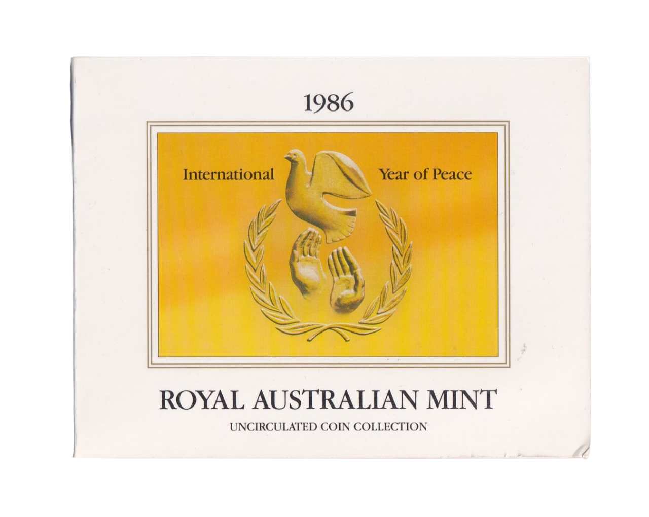 1986 Royal Australian Mint Uncirculated Coin Set - International Year of Peace