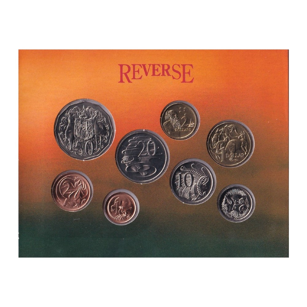 1989 Royal Australian Mint Uncirculated Coin Set - Kangaroo Sunset