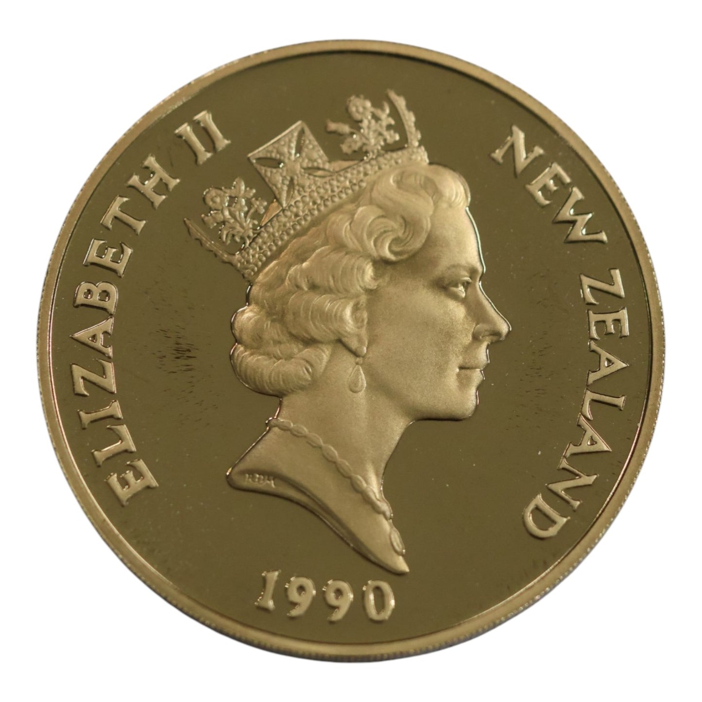 1990 New Zealand Proof $5 Coin - Anzac 75th Anniversary