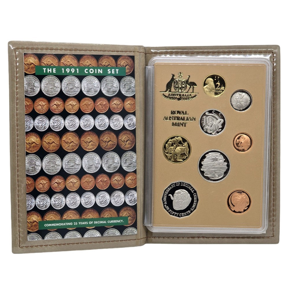 1991 Royal Australian Mint Proof Coin Set - 25th Anniversary of Decimal Currency