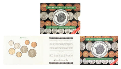 1991 Royal Australian Mint Uncirculated Coin Set - 25th Anniversary of Decimal Currency