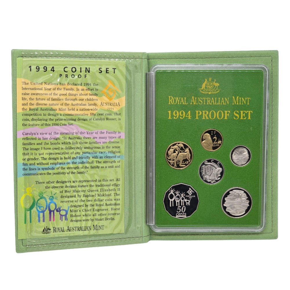 1994 Royal Australian Mint Proof Coin Set - International year of the Family