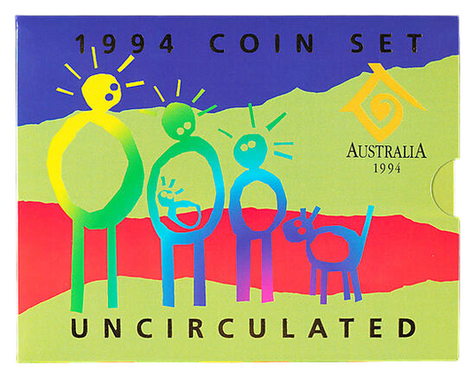 1994 Royal Australian Mint Uncirculated Coin Set - Wide Date Variety