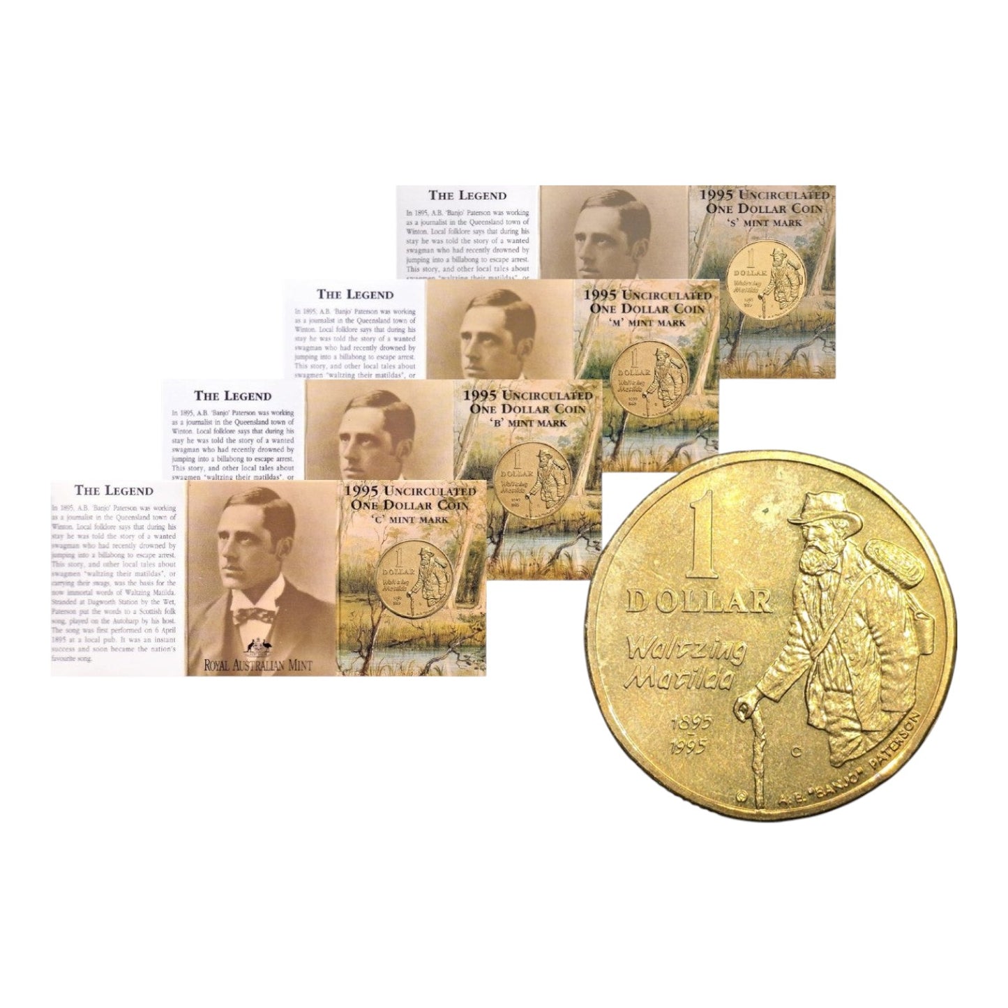 1995 $1 Coin - Centenary of Banjo Paterson's "Waltzing Matilda"