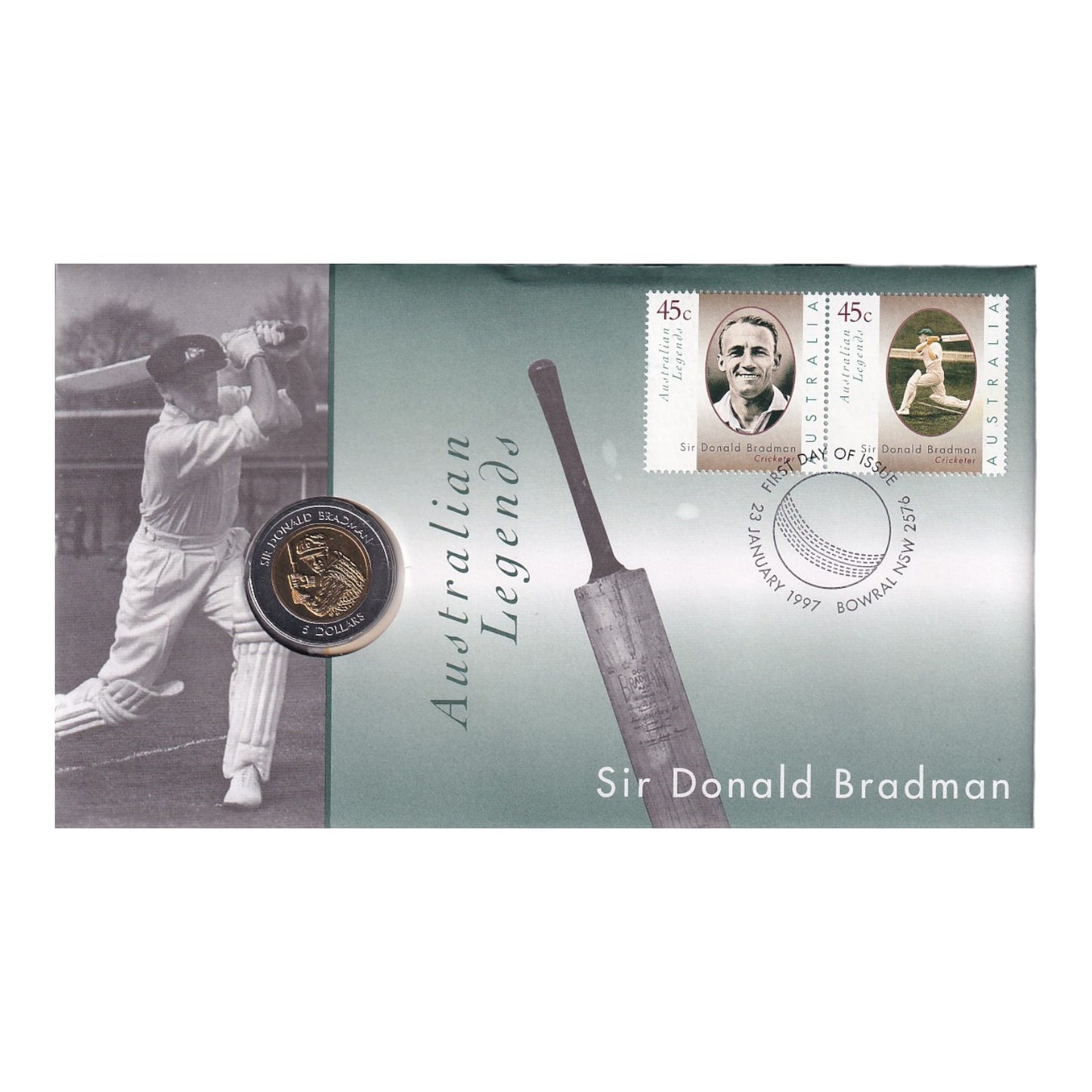 1997 PNC - Sir Donald Bradman - Bi-Metal $5 Coin