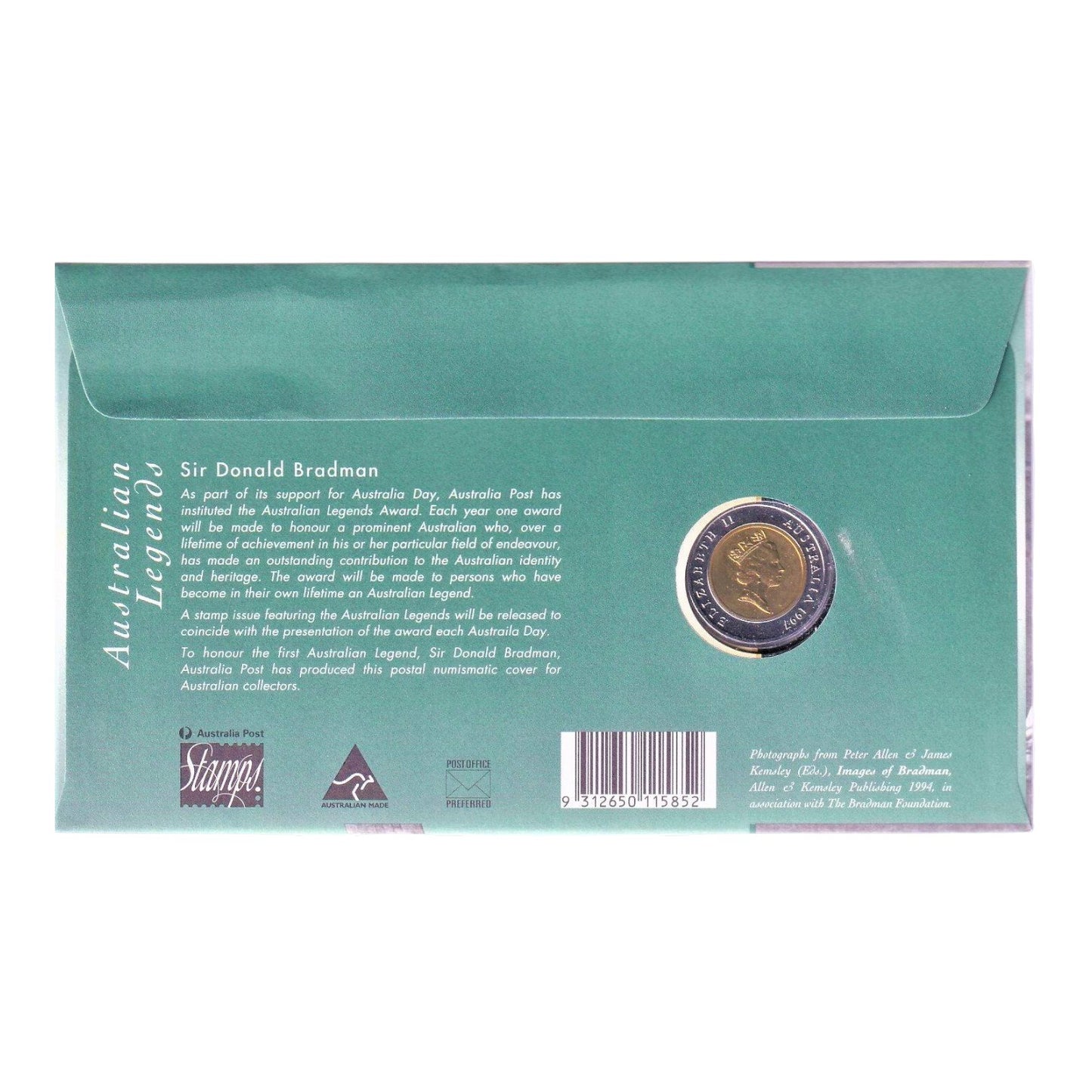 1997 PNC - Sir Donald Bradman - Bi-Metal $5 Coin