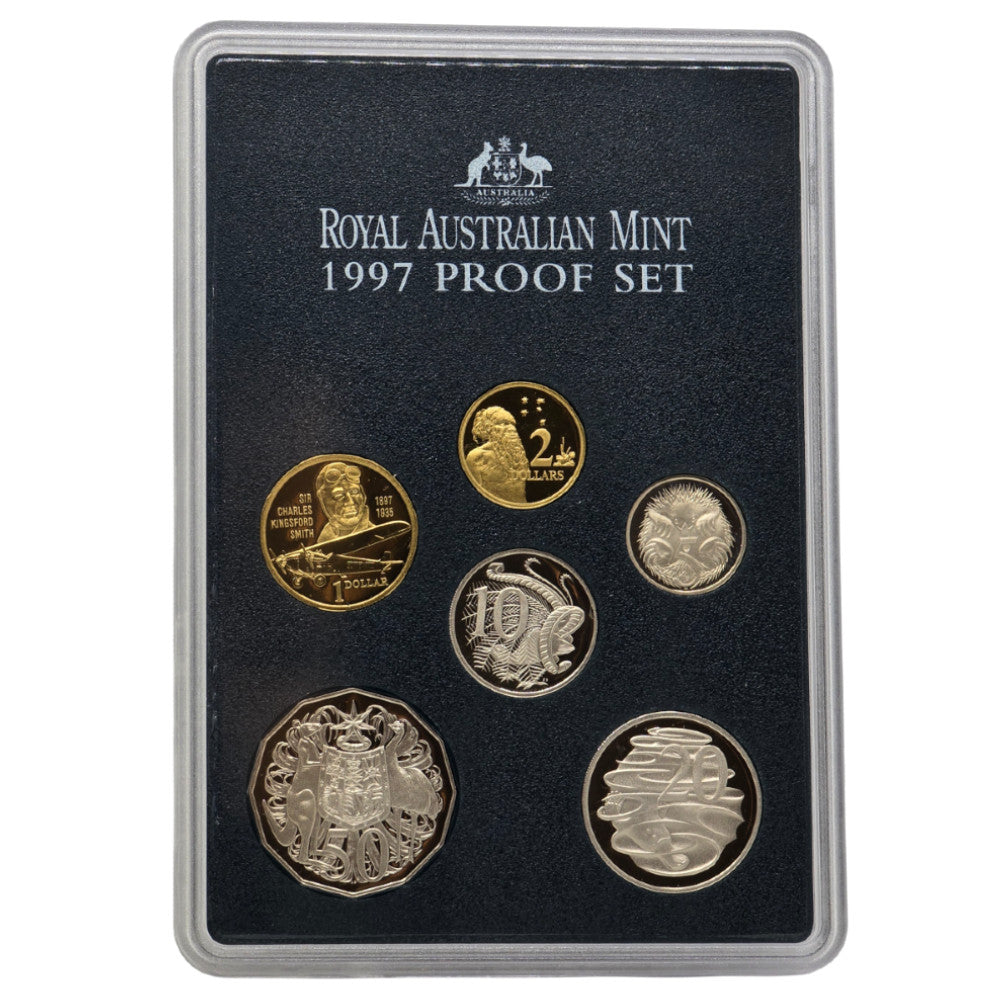 1997 Royal Australian Mint Proof Coin Set - 100th anniversary of the birth Sir Charles Kingsford-Smith