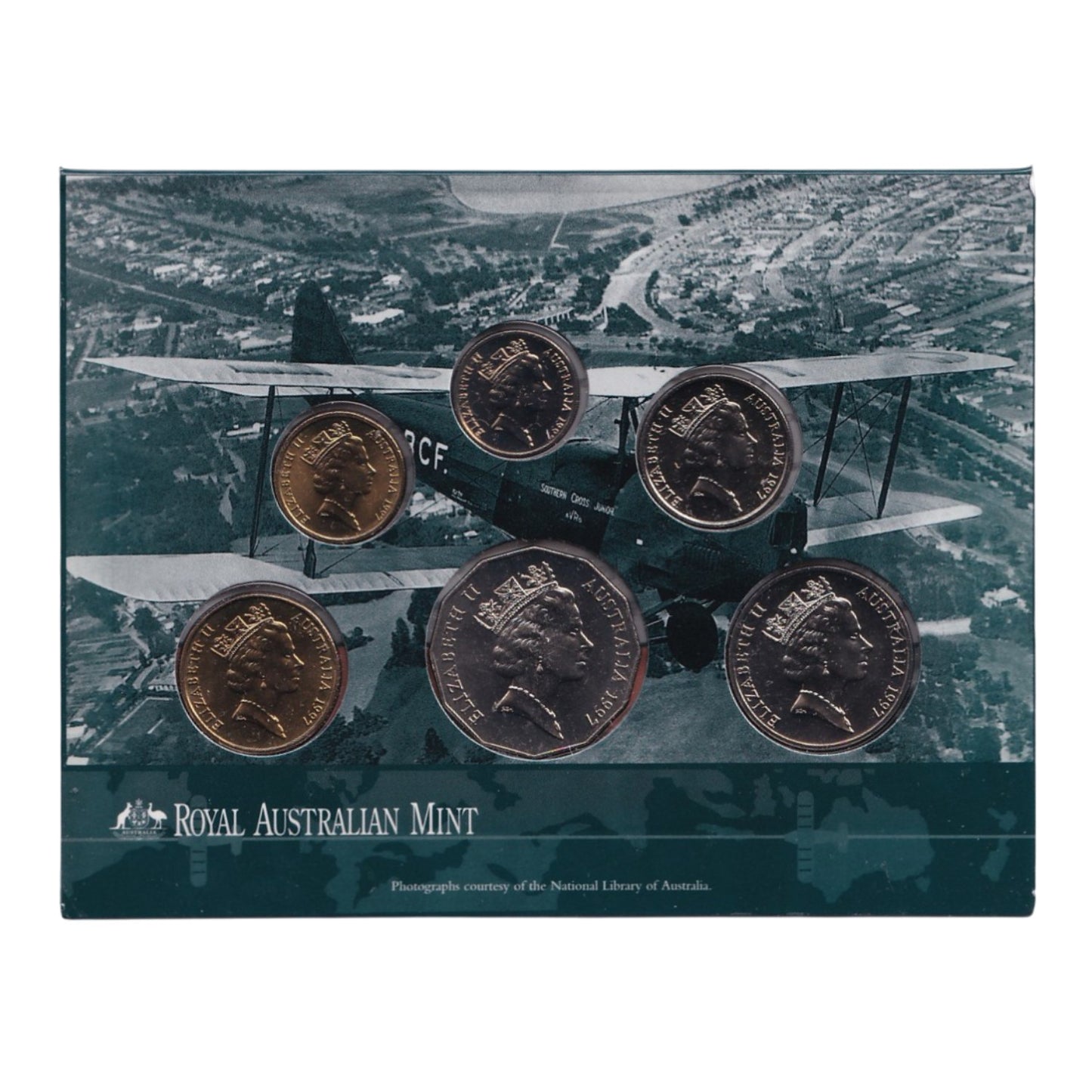 1997 Royal Australian Mint Uncirculated Coin Set - Centenary of the birth of Sir Charles Kingsford-Smith