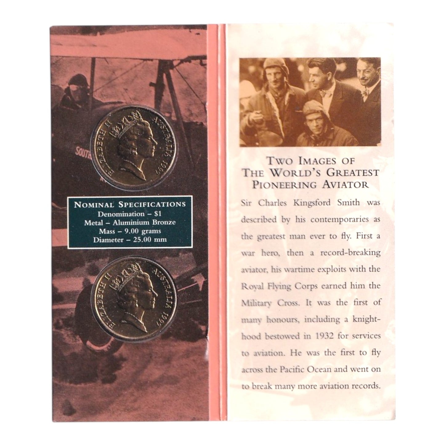 1997 $1 Uncirculated Dual Set - Sir Charles Kingsford 1897-1935