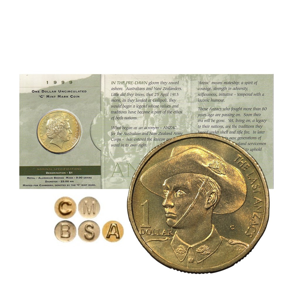 1999 $1 Coin - The Last ANZACS