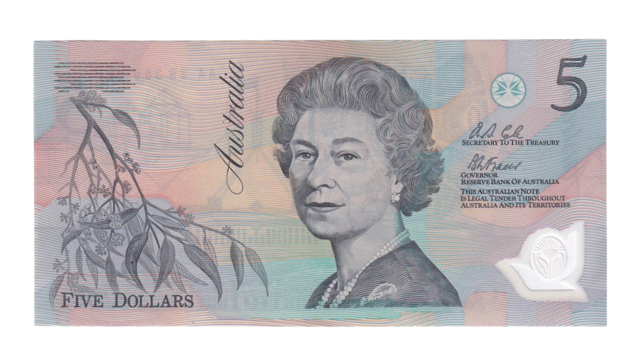 1992 Australian $5 Note - AA 39359149 - Fraser/Cole - R214 - Normal Prefix - Uncirculated