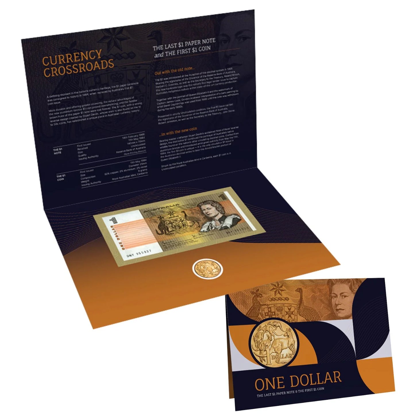 2025 Australia $1 Last Note & First Coin Uncirculated Pack
