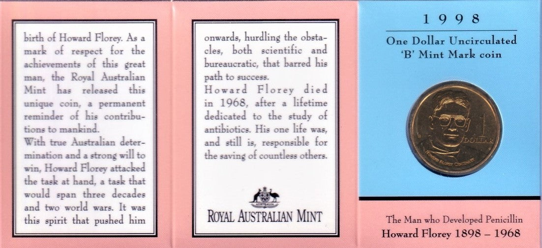 1998 $1 Coin - 100th Anniversary of Howard Florey