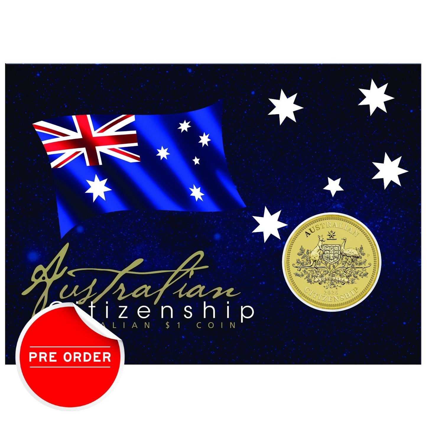 2026 $1 Coin in Card - Australian Citizenship