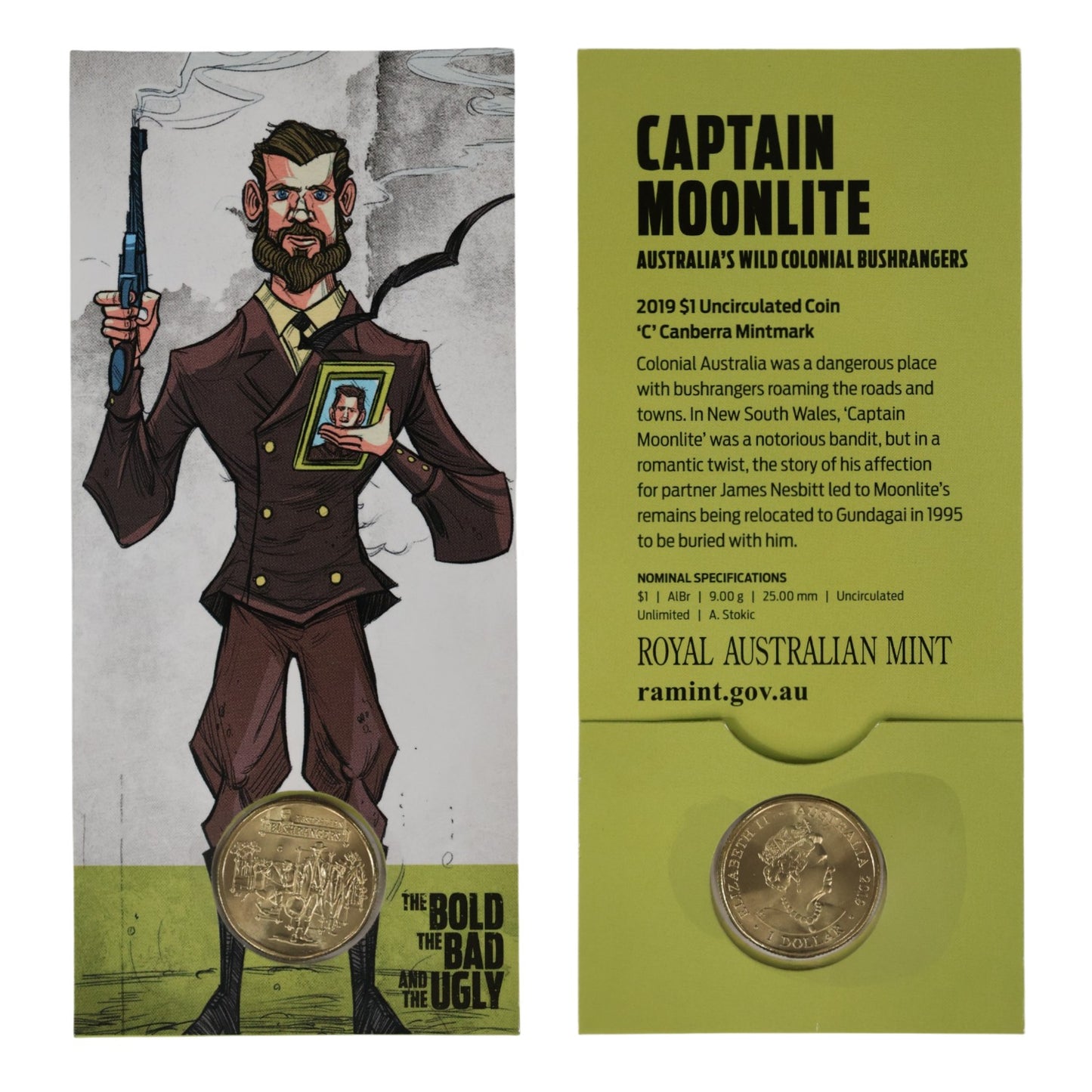 2019 $1 Coin - Australia's Wild Colonial Bushrangers (Multi-Variety Selection)