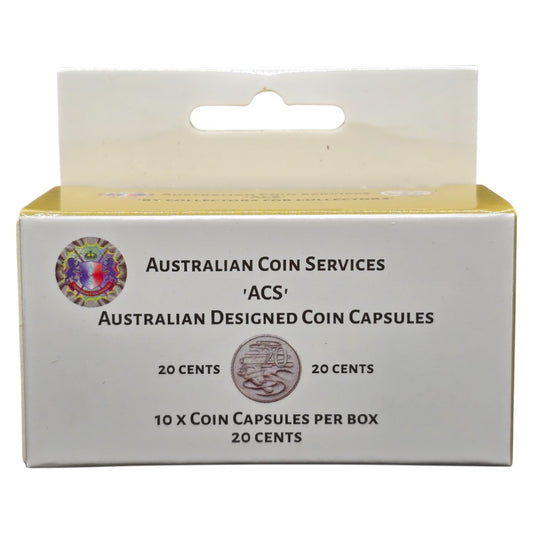 Australian Coin Capsules 10pk - 20c Coin