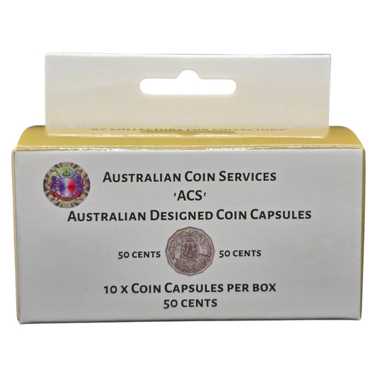 Australian Coin Capsules 10pk - 50c Coin