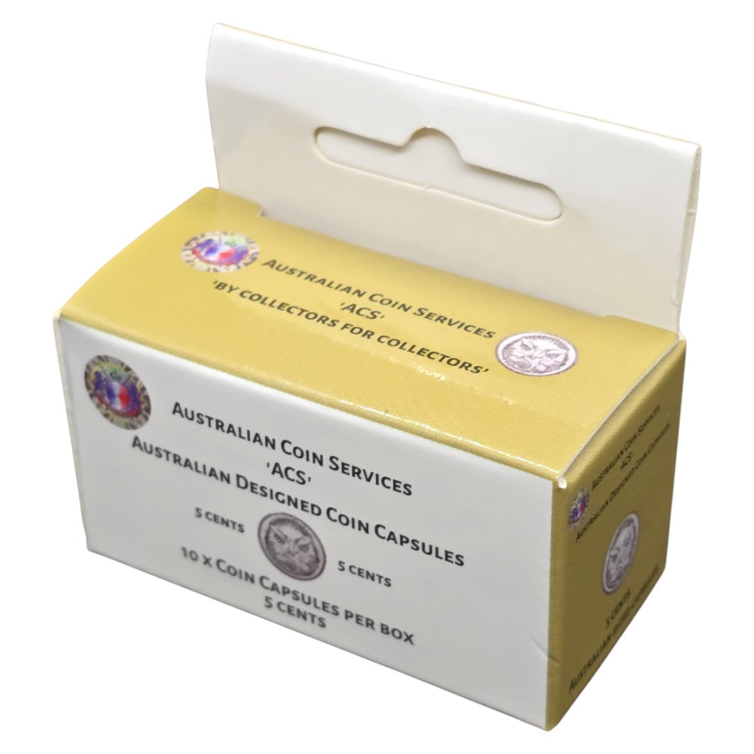 Australian Coin Capsules 10pk - 5c Coin