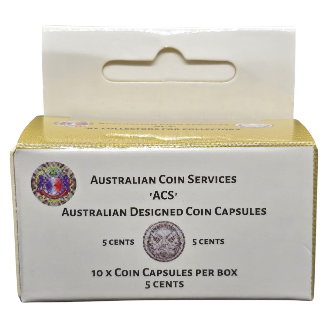 Australian Coin Capsules 10pk - 5c Coin