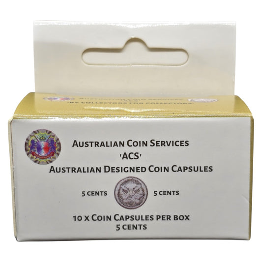 Australian Coin Capsules 10pk - 5c Coin