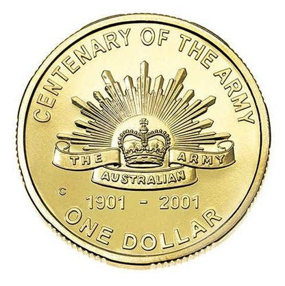 2001 $1 Coin - Centenary of Army 'C' Mintmark