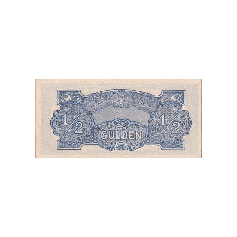 1942 Netherlands Indies (Dutch East Indies) Banknote - Japanese Occupation - ½ Gulden - p122b