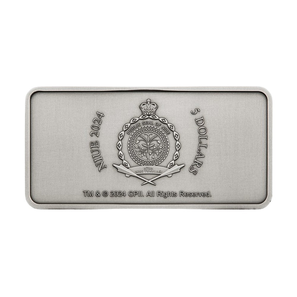 2024 Ghostbusters 2oz Silver Ecto-1 License Plate Shaped Coin