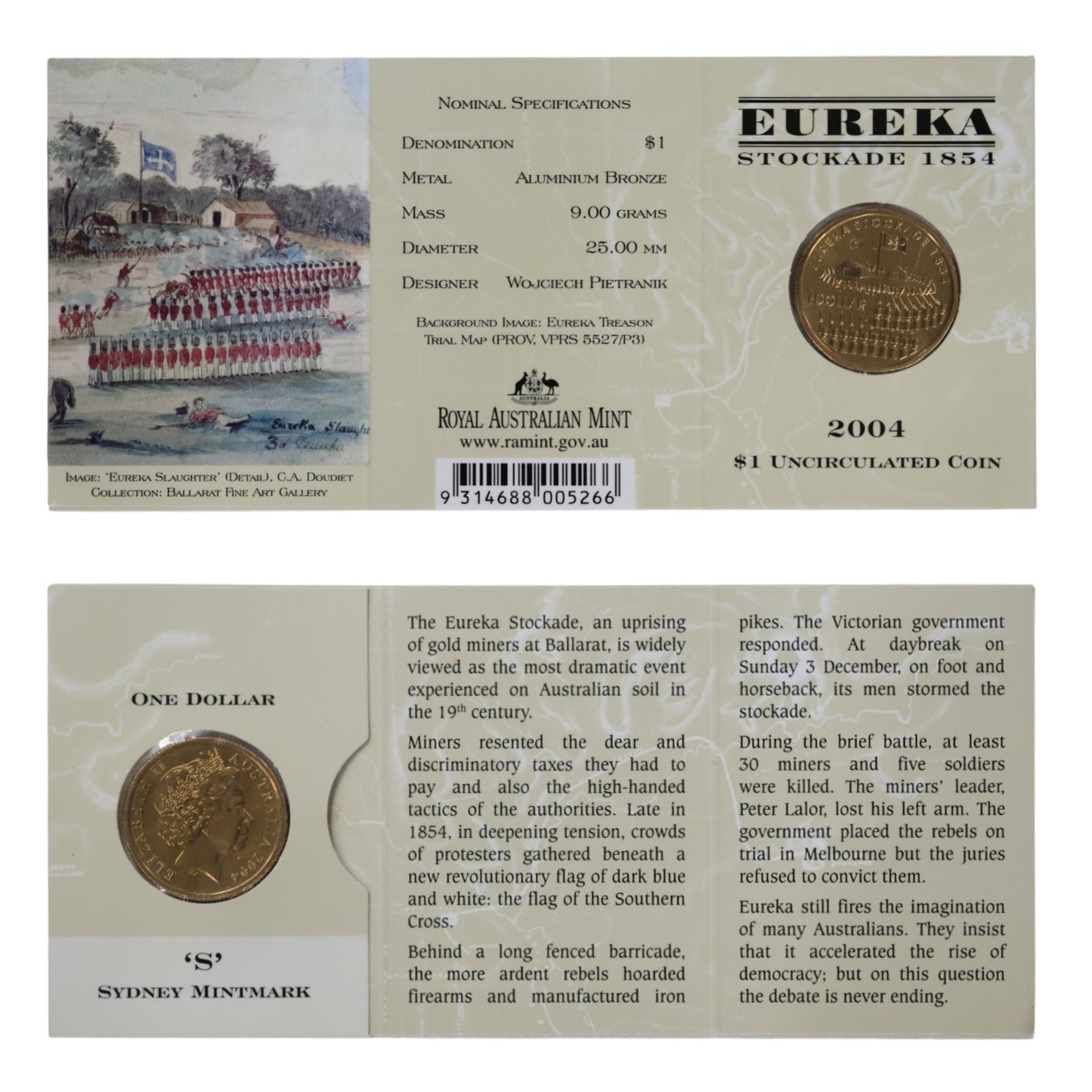 2004 $1 Coin - 150th Anniversary of the End of the Eureka Stockade